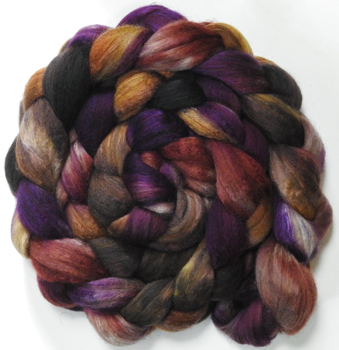 Dúnedain (5.7 oz) - Batt in a Braid #7 - Polwarth/ Manx / Mulberry silk/ Firestar (30/30/30/10)