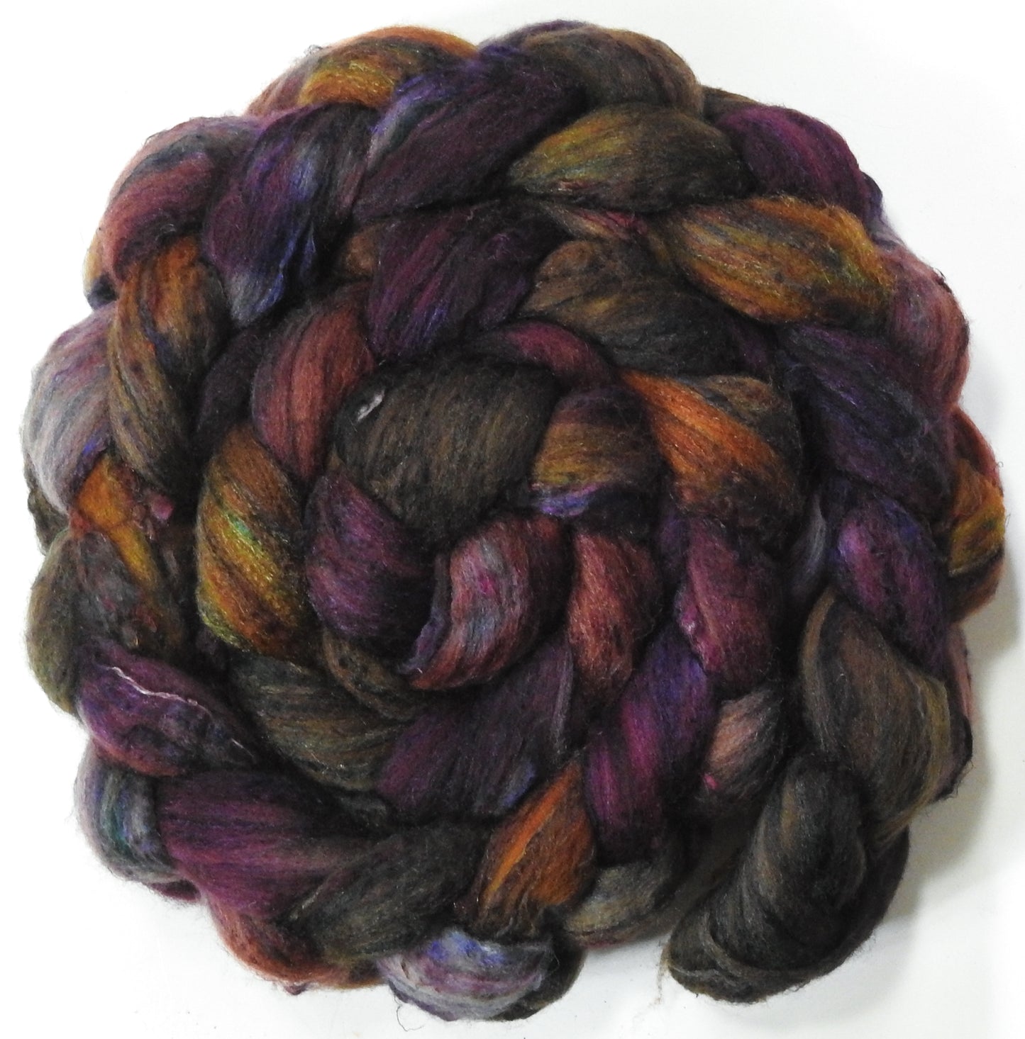 Dúnedain (5.7 oz) - Batt in a Braid #65 - Rambouillet/ Cormo / Sari  silk/ Tussah silk (40/25/25/10)