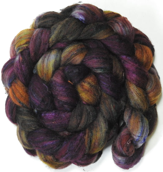 Dúnedain (5.7 oz) - Batt in a Braid #65 - Rambouillet/ Cormo / Sari  silk/ Tussah silk (40/25/25/10)
