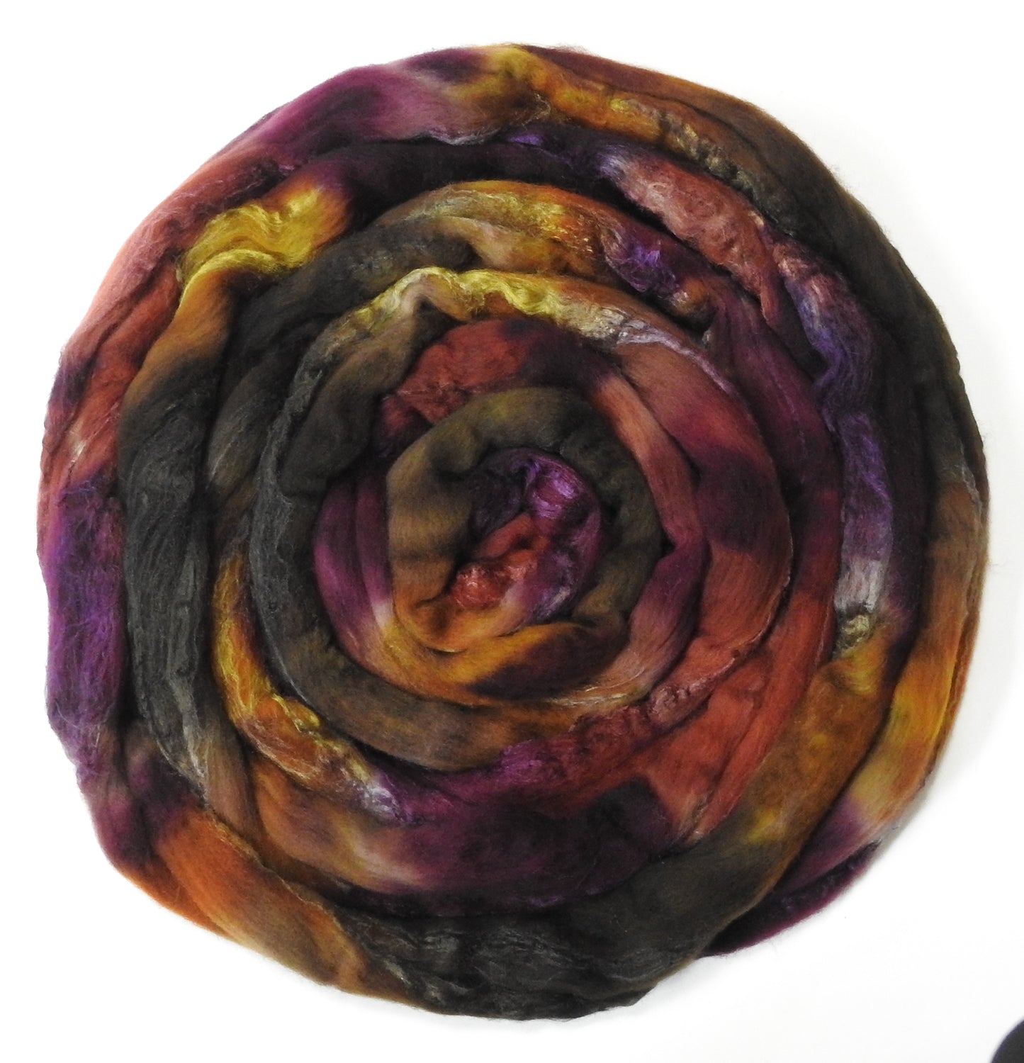 Dúnedain (5.7 oz) - Batt in a Braid #65 - Rambouillet/ Cormo / Sari  silk/ Tussah silk (40/25/25/10)
