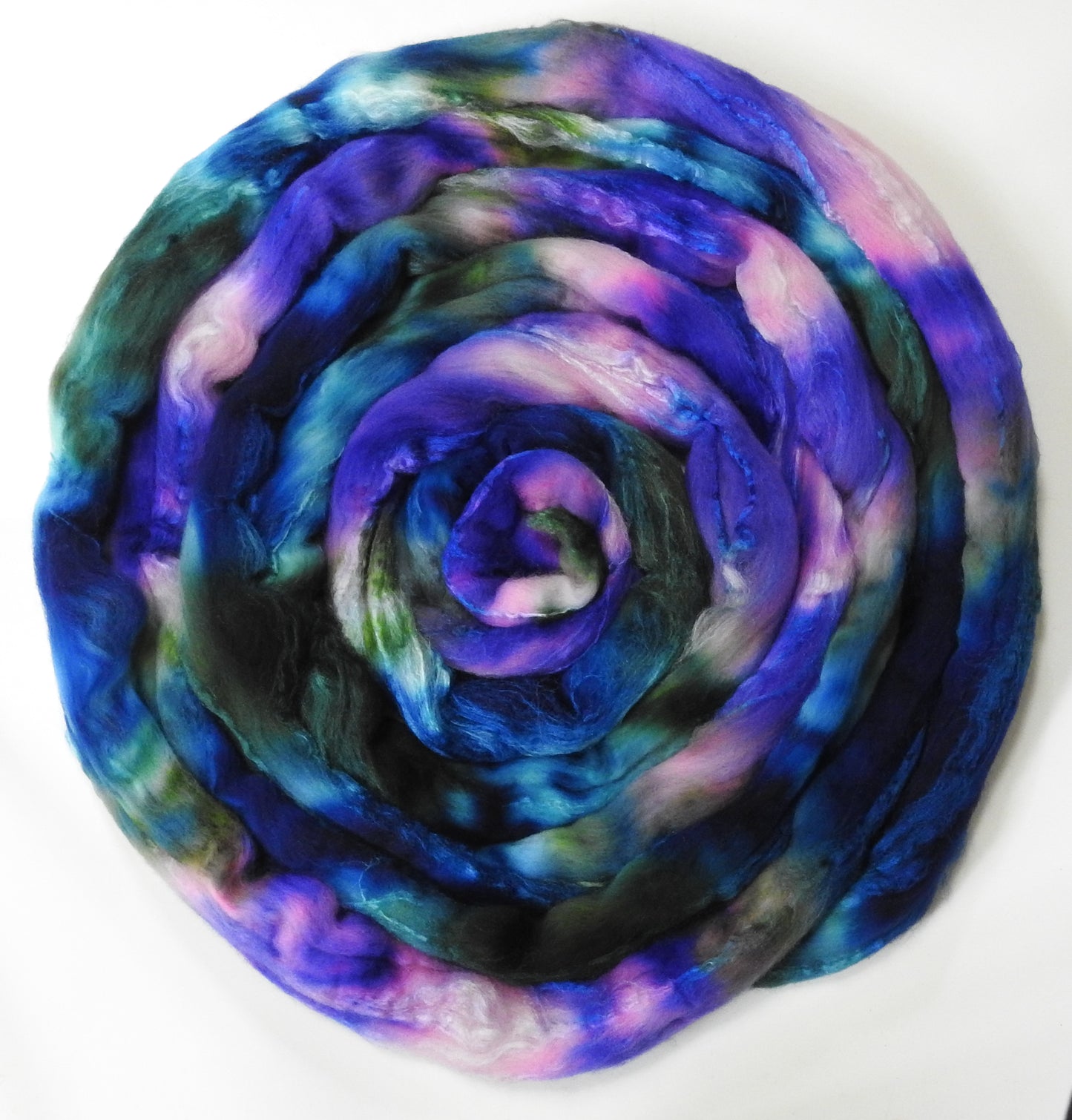 Arwen Evenstar (5.7 oz) - Batt in a Braid #65 - Rambouillet/ Cormo / Sari  silk/ Tussah silk (40/25/25/10)