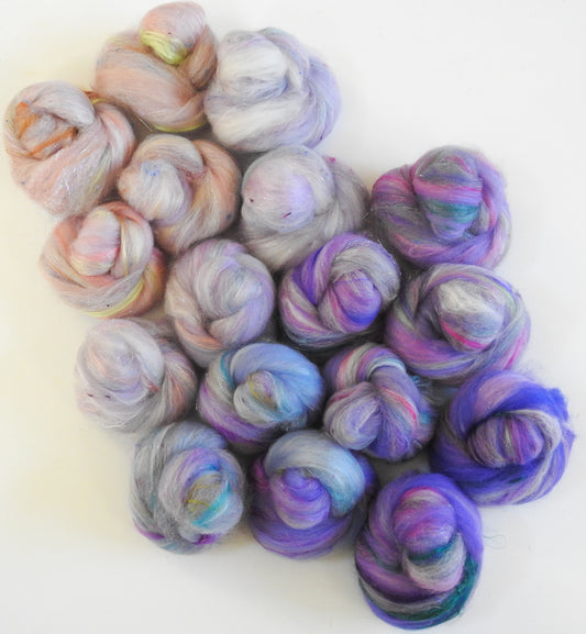 Sugar Plum Fairy - Sparkle Sticklebatts - Jacob fleece; ANGORA, merino, tweed blend, polwarth, silk, angelina