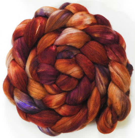 Meduseld (5.8 oz) - Batt in a Braid #7 - Polwarth/ Manx / Mulberry silk/ Firestar (30/30/30/10)