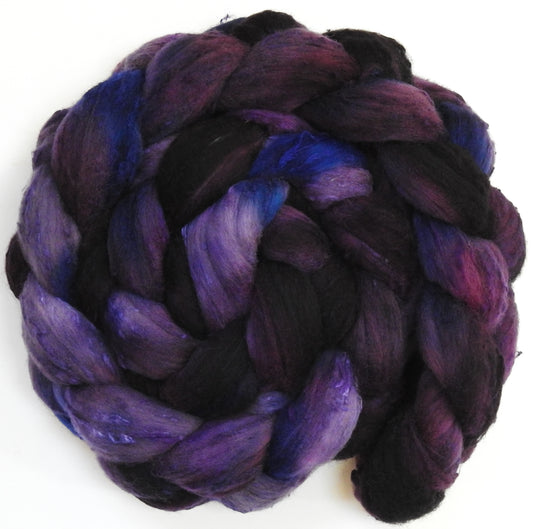 Black Currant - 25 micron Merino/ Silk Slubs (70/30)