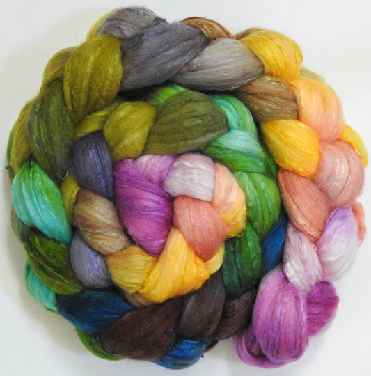 Rivendell (5.6 oz) - Batt in a Braid #66 - Cormo/ Tussah Silk / Silk Slubs(60/25/15)