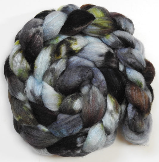 Great Grey Owl (5.8 oz) - Batt in a Braid #62 (Polwarth/ CASHMERE/ silk -50/25/25)