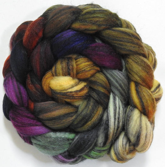 Journeys (5.7 oz) - Batt in a Braid #68 - Lt. Grey Shetland/ Falkland Merino / Black tussah silk (45/30/25)