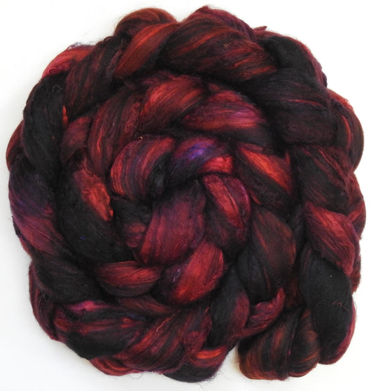Universal Donor (5.7 oz) - Batt in a Braid #39 - Merino/ Mulberry Silk / Sari Silk (50/25/25)