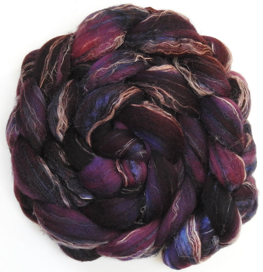 Malbec (5.8 oz) Merino/ Tussah Silk/ Natural Flax (50/25/25)