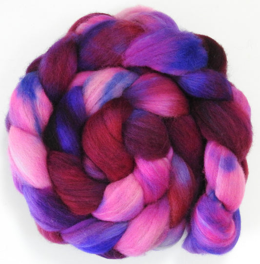 Sweet Tooth (5.8 oz) - Batt in a Braid #60- Southdown/ Bfl/ Bio-nylon (50/25/25)