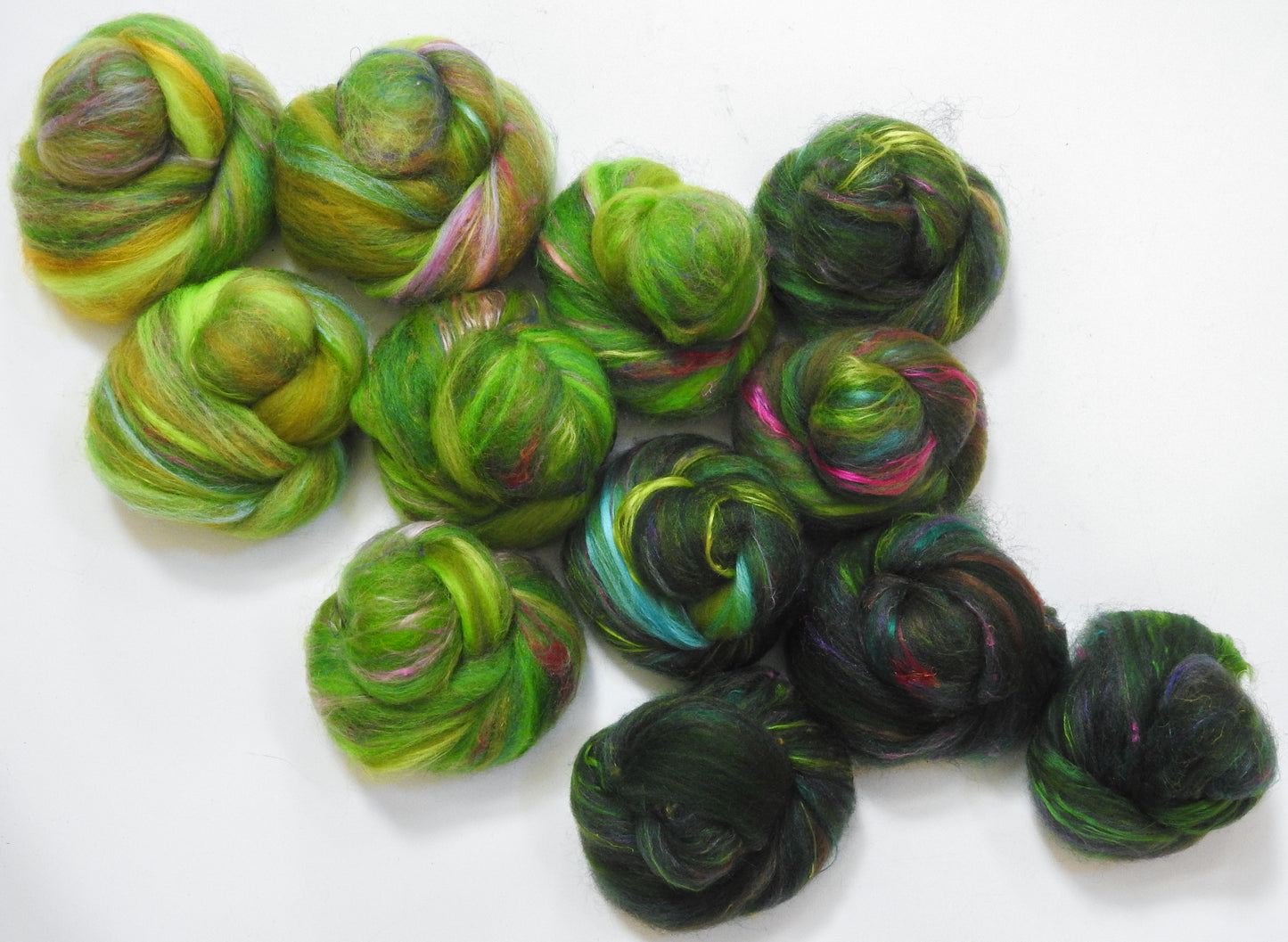 Party Business - NON-Sparkle Sticklebatts - CVM/Rambou/Border Leicester X fleece, merino, silk, FLAX, tweed blend, CAMEL, silk, sari silk, bamboo