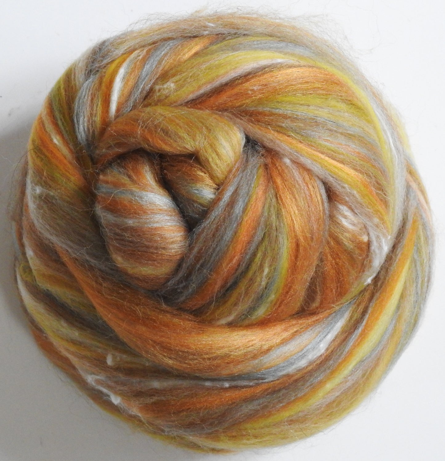 Lion - Custom Blended Top- Merino/ Shetland/ Tussah Silk/ Baby Camel /Tweed Blend (25/25/25/15/10)