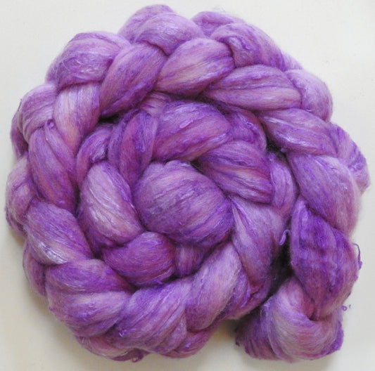 Blossom (5 oz) - Batt in a Braid #66 - Cormo/ Tussah Silk / Silk Slubs(60/25/15)