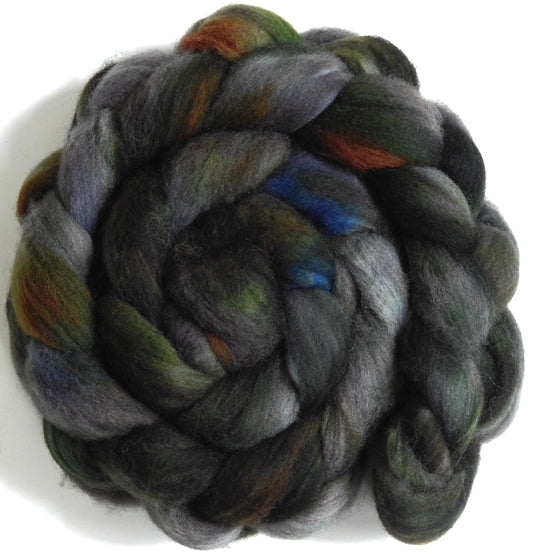 Tree Stump (5.9 oz) - Batt in a Braid #60- Southdown/ Bfl/ Bio-nylon (50/25/25)