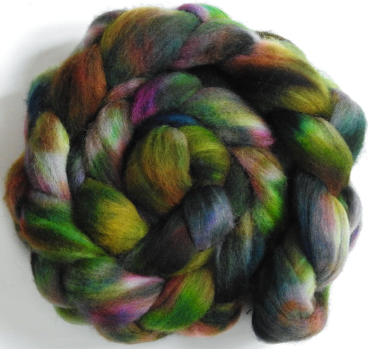 Magic Beans (6 oz) - Batt in a Braid #60- Southdown/ Bfl/ Bio-nylon (50/25/25)
