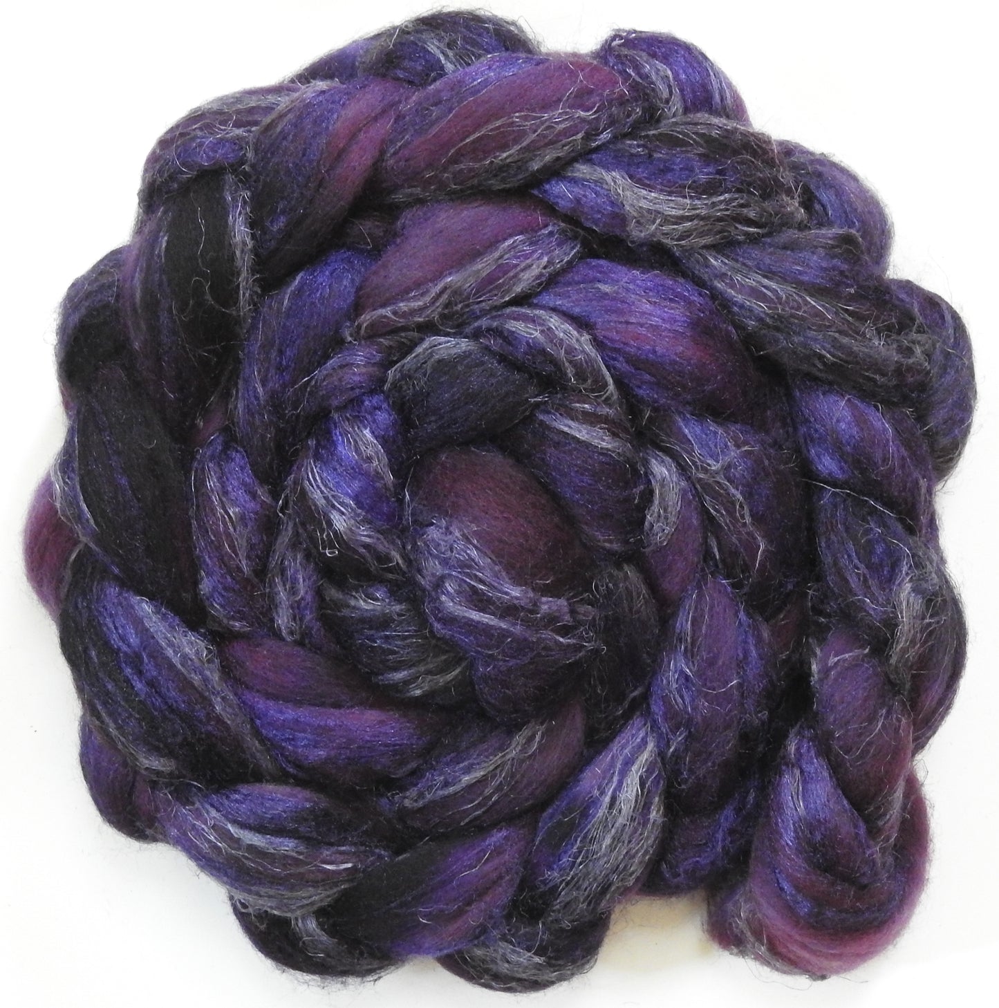 Elderberry - (5.9 oz) - Merino/ Tussah Silk/ Natural Flax (50/25/25)