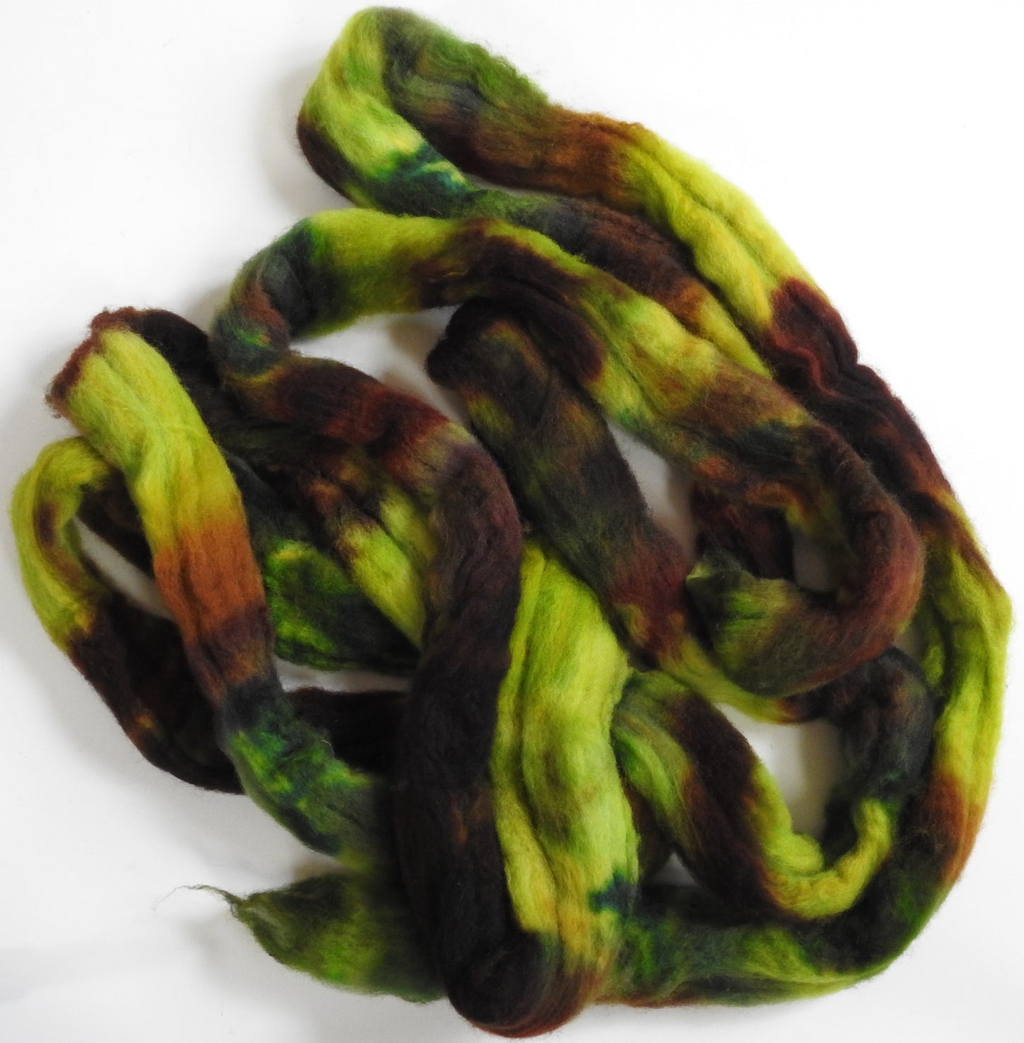 Sycamore (5.9 oz) - Batt in a Braid #60- Southdown/ Bfl/ Bio-nylon (50/25/25)