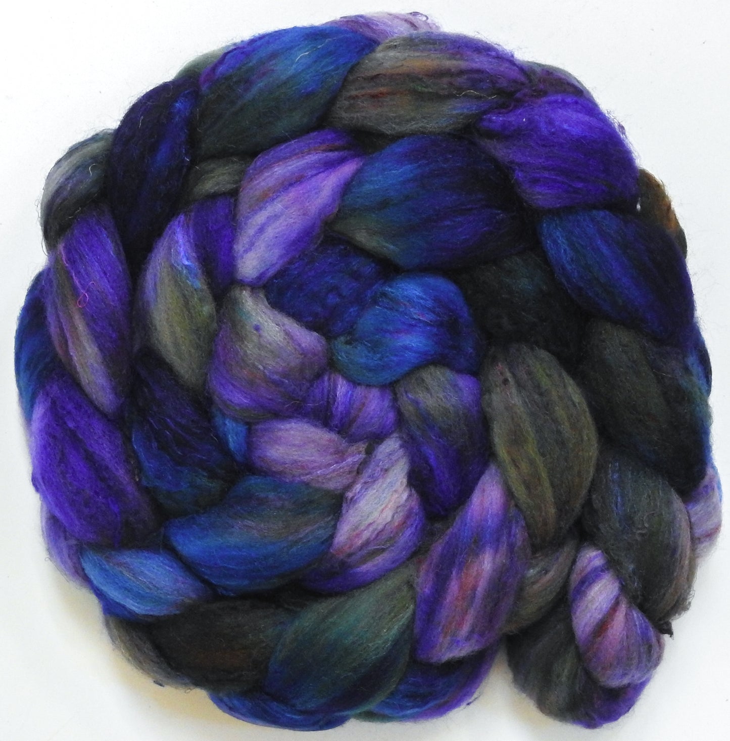 Arwen Evenstar (5.7 oz) - Batt in a Braid #65 - Rambouillet/ Cormo / Sari  silk/ Tussah silk (40/25/25/10)