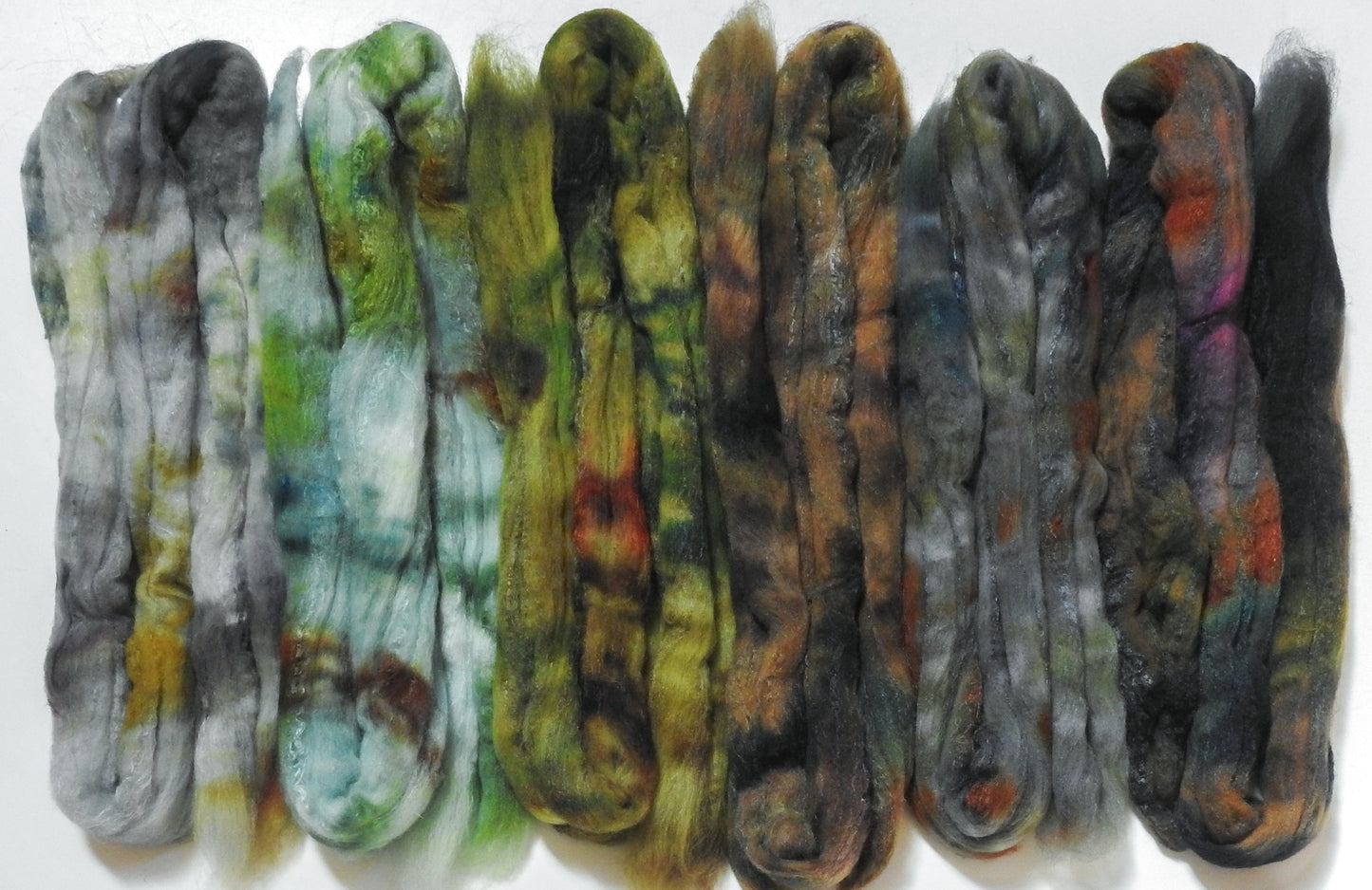 Tea Leaves - Gradient Braid Set -(8.7 oz).-Polwarth