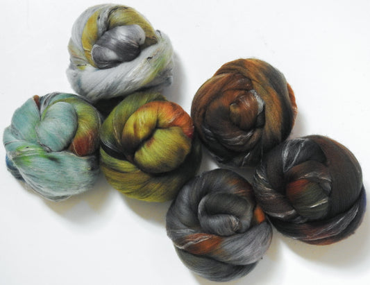 Tea Leaves - Gradient Set - (7.9 oz)- Shaniko Tweed - 89% Shaniko Wool/ 6% Acrylic/ 5% Rayon