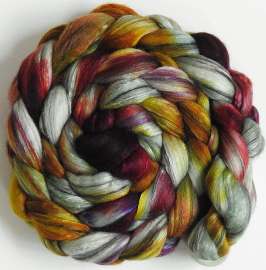 Brillig  (5.7 oz.) - Batt in a Braid #9 - Superfine Merino/ Mulberry Silk / Black Alpaca (50/40/10)