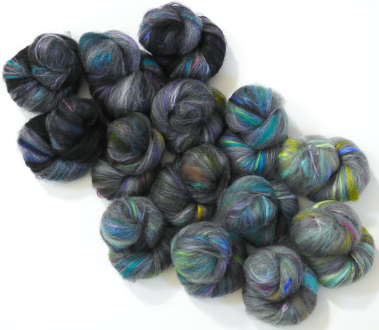 Chalkhill Blue Butterfly-Non-Sparkle Sticklebatts (4 oz) - CVM/Rambo Fleece, Bfl, Merino, silk, sari silk