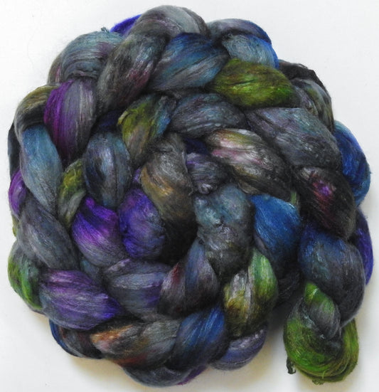Questing Beast (5.7 oz) - Batt in a Braid #66 - Cormo/ Tussah Silk / Silk Slubs(60/25/15)