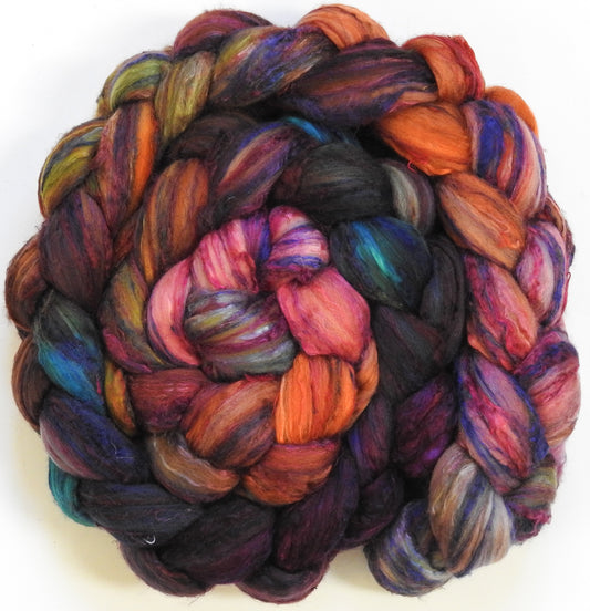 Penny Lane (5.7 oz) - Batt in a Braid #39 - Merino/ Mulberry Silk / Sari Silk (50/25/25)