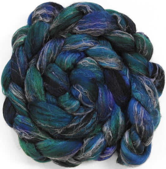 Mariana Trench (5.7 oz) - Merino/ Tussah Silk/ Natural Flax (50/25/25)