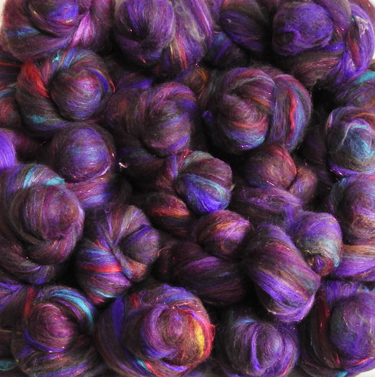 Sticky Fingers - Sparkle Sticklebatts (4.5 oz) - Merino Fleece, polwarth, merino, Scandinavian wool, silk, bamboo, silk noil, angelina