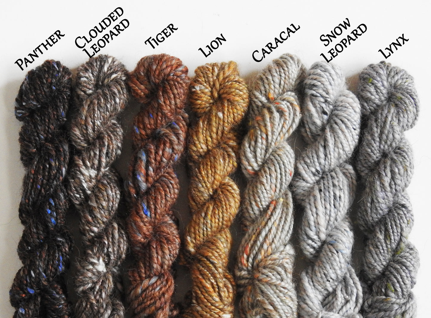 Clouded Leopard - Custom Blended Top- Merino/ Shetland/ Tussah Silk/ Baby Camel /Tweed Blend (25/25/25/15/10)