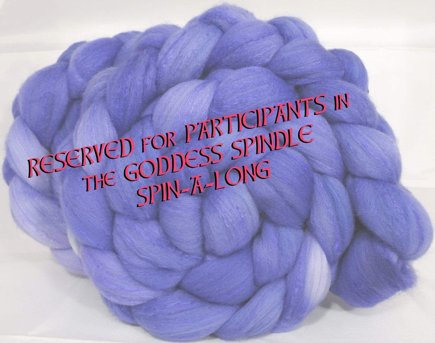 Hand dyed top for spinning -Cornflower - (5.2 oz.) Organic polwarth /Tussah silk (80/20) - Inglenook Fibers