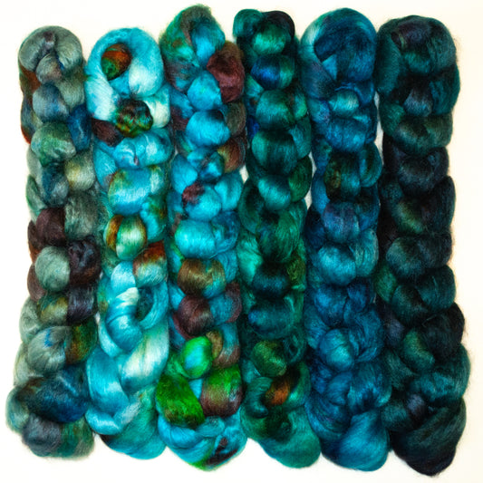 Hope Springs Eternal- Gradient Braid Set-(9.6 oz ) - Mongolian CashmereTussah Silk (50/50)