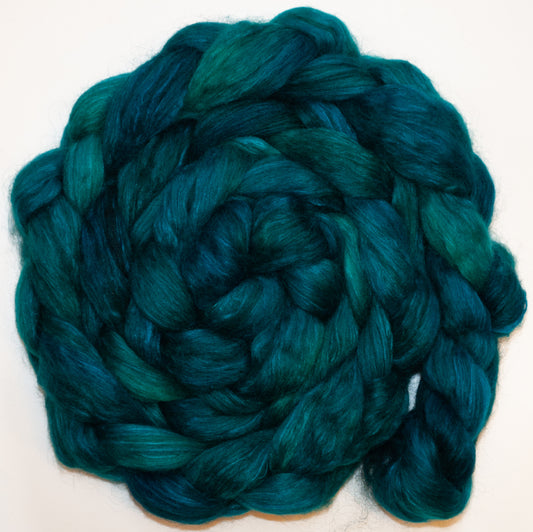 Fairy Pools(5.3 oz) - Batt in a Braid #52- Wensleydale/ Mulberry silk/ Polwarth (60/25/15)