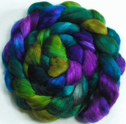 Dragonfly - Batt in a Braid #52- Wensleydale/ Mulberry silk/ Polwarth (60/25/15)