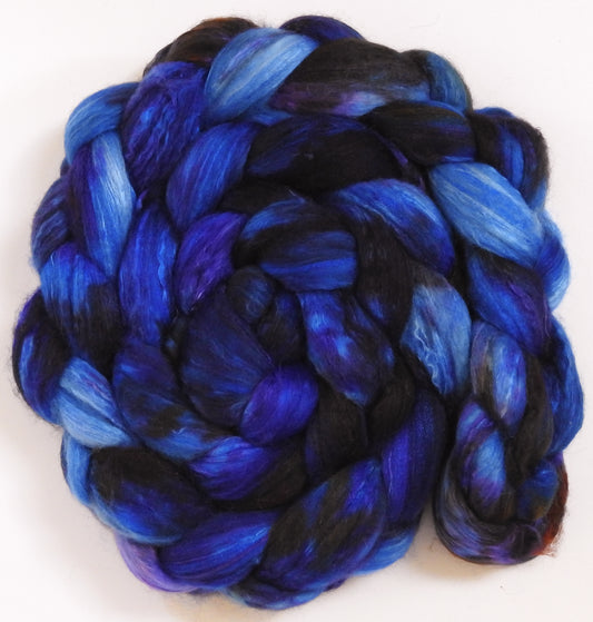 Moonlight Sonata (5.7 oz) - Batt in a Braid #5 - Merino/ Camel/ silk/ faux cashmere/ firestar (25/25/25/12/12)