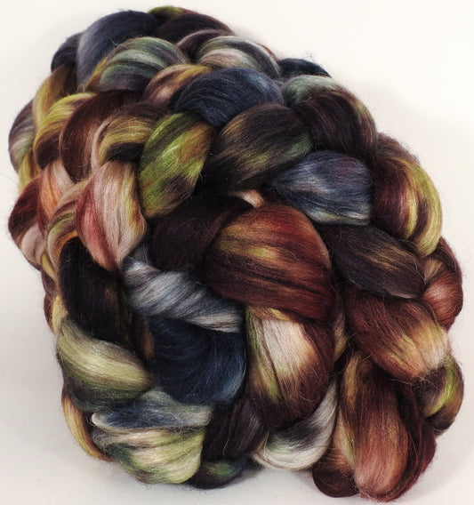 Batt in a Braid #40 - Walrus -(4.4 oz.) YAK / Baby Alpaca / Mulberry silk/ Merino (18 mic)(30/30/30/10) - Inglenook Fibers