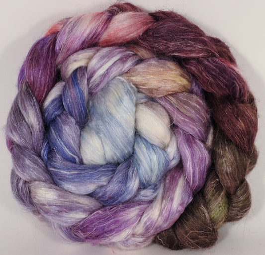 Tussah Silk / flax roving (65/35)- Provence - 5.6 oz. - Inglenook Fibers