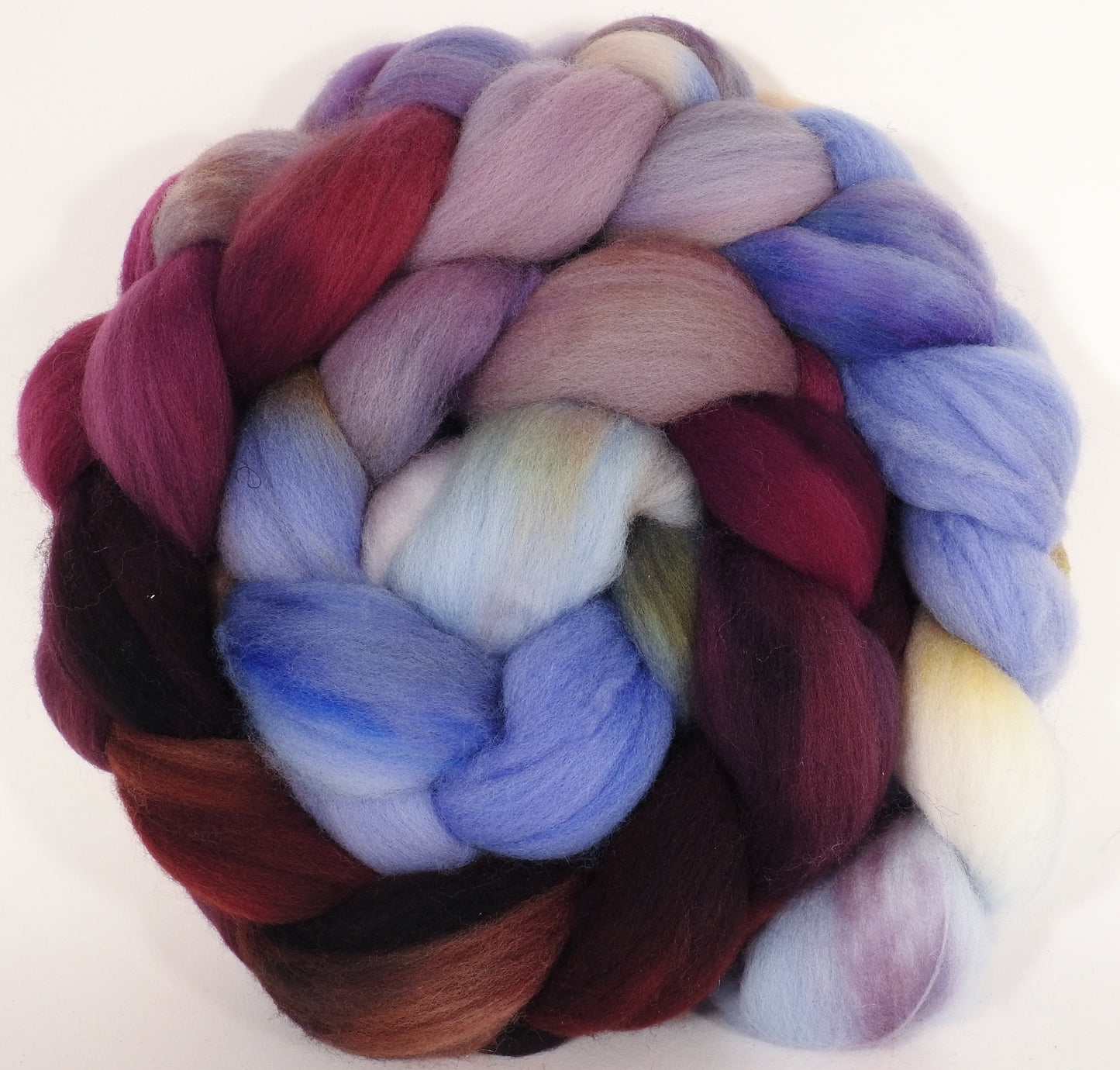 Hand dyed top for spinning - Provence - (5 oz.) Organic Polwarth - Inglenook Fibers