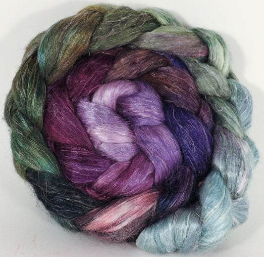 Tussah Silk / flax roving (65/35)- Cabbages & Kings - 5.8 oz. - Inglenook Fibers