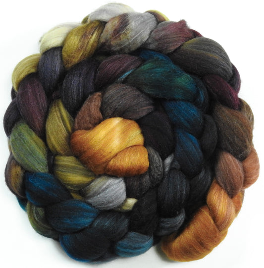 Durin's Folk (5.7 oz.)- Batt in a Braid #35 - Sw Merino (18.5 mic) /Merino (18.5 mic) / Tussah Silk (40/40/20)