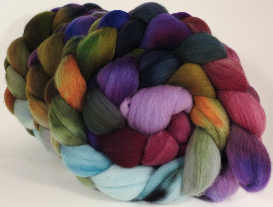 Hand dyed top for spinning - Cabbages & Kings - Organic polwarth - Inglenook Fibers