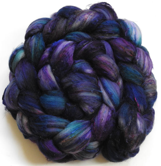 (5.4 oz)-Batt in a Braid #39 - Merino/ Mulberry Silk / Sari Silk (50/25/25)