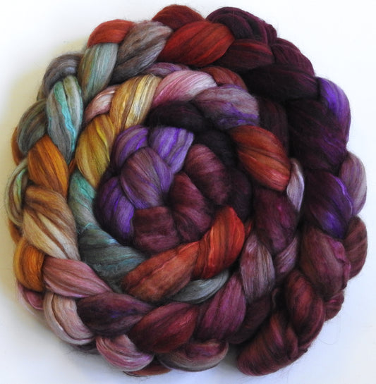 Red Queen (5.6 oz) 18.5 mic merino/ camel/ brown alpaca/ mulberry silk/ (40/20/20/20)