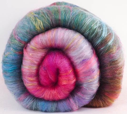 Beach Roses (3.75 oz.)- Roly-Poly Batts- 30% Nash Island fleece, merino, silk, polwarth, bamboo, silk noil