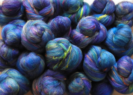 Sock Batts - Clematis - (4 oz.) - Inglenook Fibers