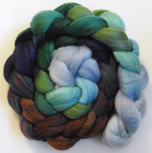 Sleigh Ride - Batt in a Braid #61 - Ultrafine Merino (14 micron)/ Tussah silk/ Cashmere (60/25/15)