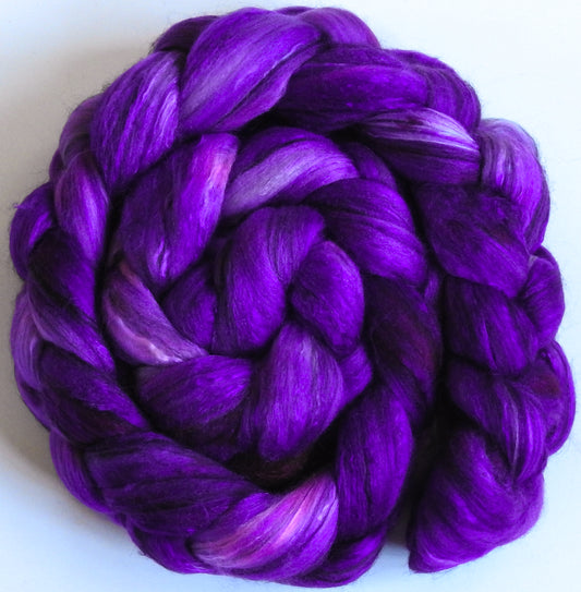 Joyeux (5.4 oz) - Batt in a Braid #9 - Superfine Merino/ Mulberry Silk / Black Alpaca (50/35/15)