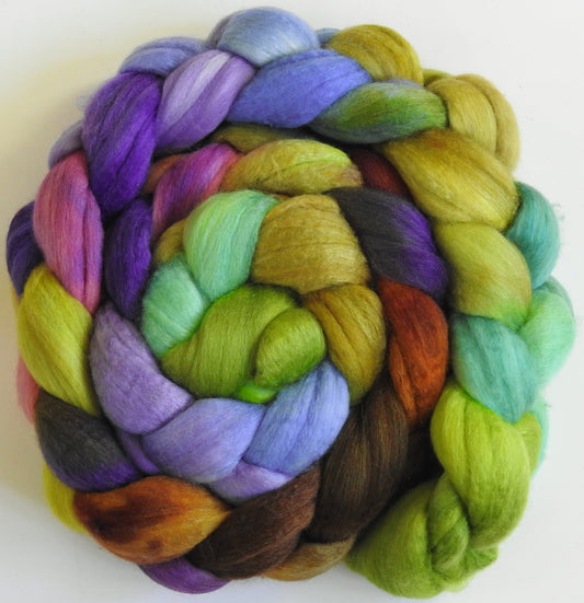 Glass Ornaments (5.4 oz) - Batt in a Braid #61 - Ultrafine Merino (14 micron)/ Tussah silk/ Cashmere (60/25/15)