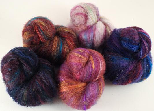 Sock Batts - Rosy Outlook - (4 oz.) - Inglenook Fibers